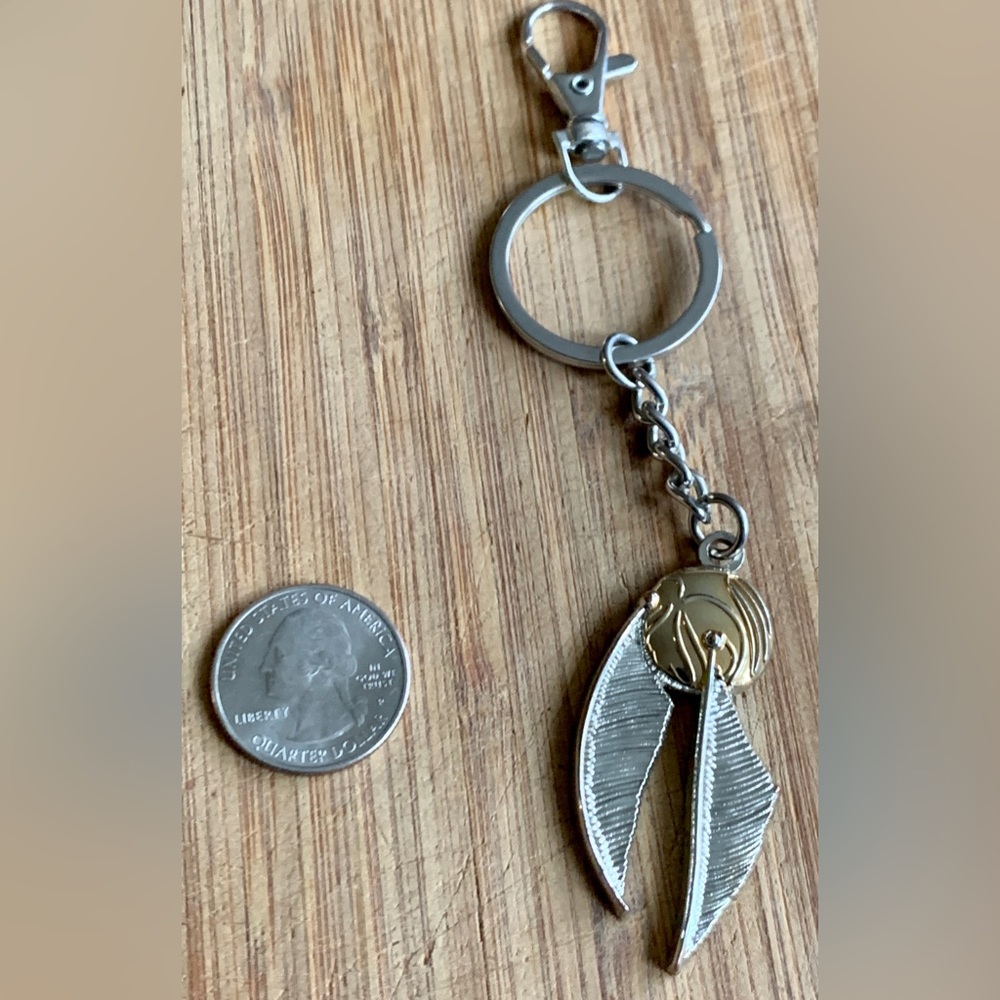 Officially Licensed Gold & Silver Tone Metal HARRY POTTER Keychain Fob
